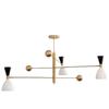 3 Licht Counterball Anhänger Mid Century Modern Rohmessing Sputnik Leuchte