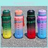 Gradient Colored Sports Water Bottle With Silicone Straw And Large Capacity For Outdoor Use