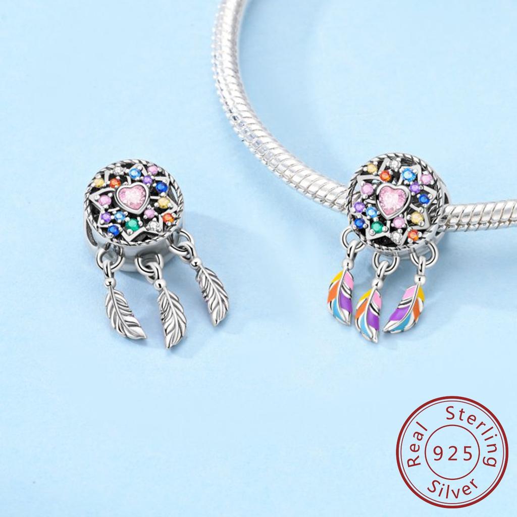 copper Charm Bead Charms Avocado Pearl Dream Net Bead Charms Compatible With Bangle Bracelets Diy Pendant Jewellery Woman Gift