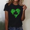 Women's T-shirt Casual Loose St. Patrick's Day Printed Crewneck Pullover Short-sleeved Top