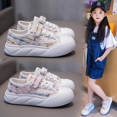 Koreanischer Mädchenstil Mädchen Canvas Schuhe Sommer neue Kinder Sportschuhe atmungsaktive Board Schuhe