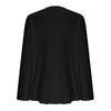 Women's Solid Color Button V-neck Long Sleeved Pullover Top