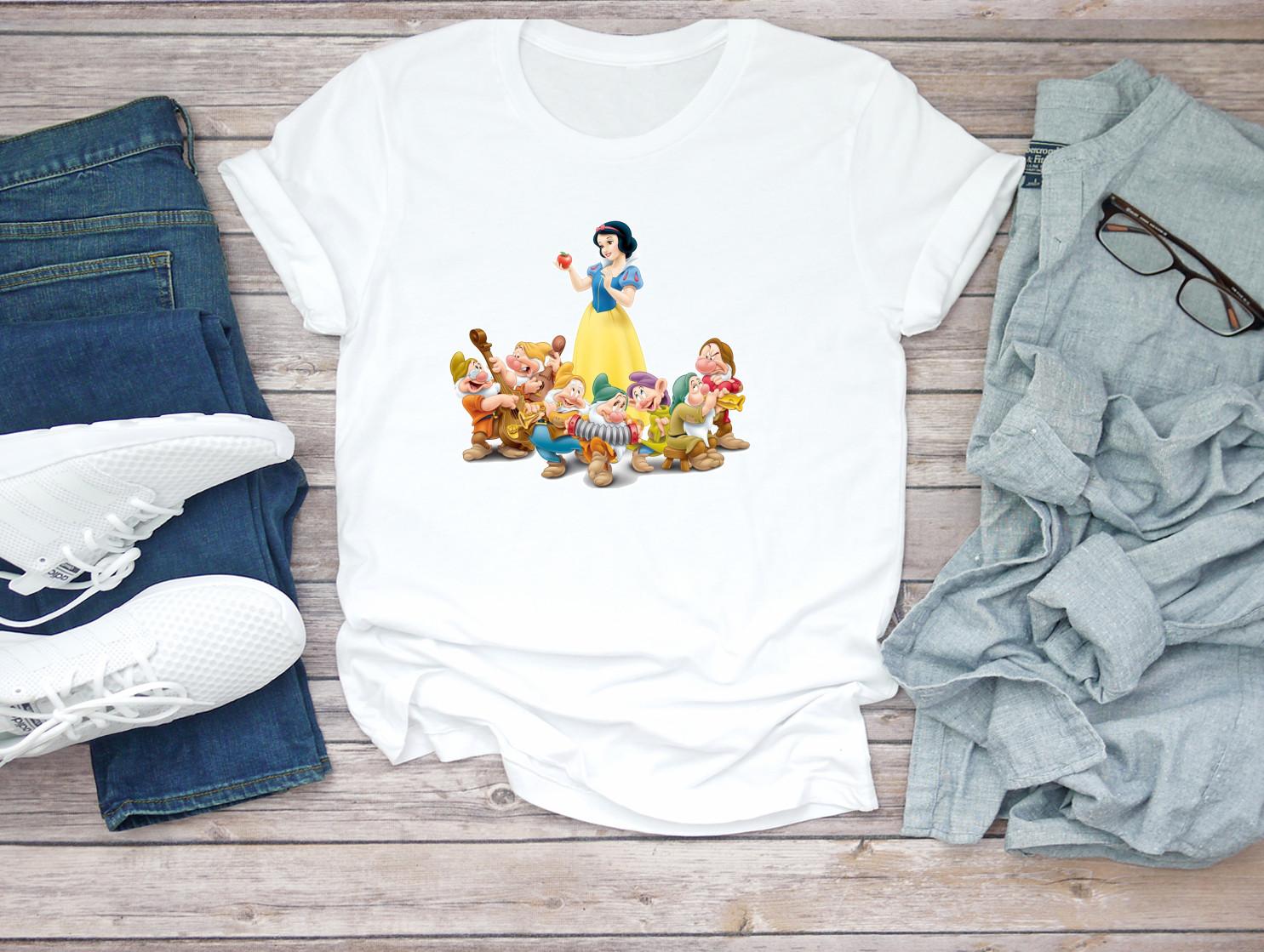 26 Snow White and The Seven Dwarfs short sleeve Men T-Shirt G014 Unisex T-Shirt XXXL
