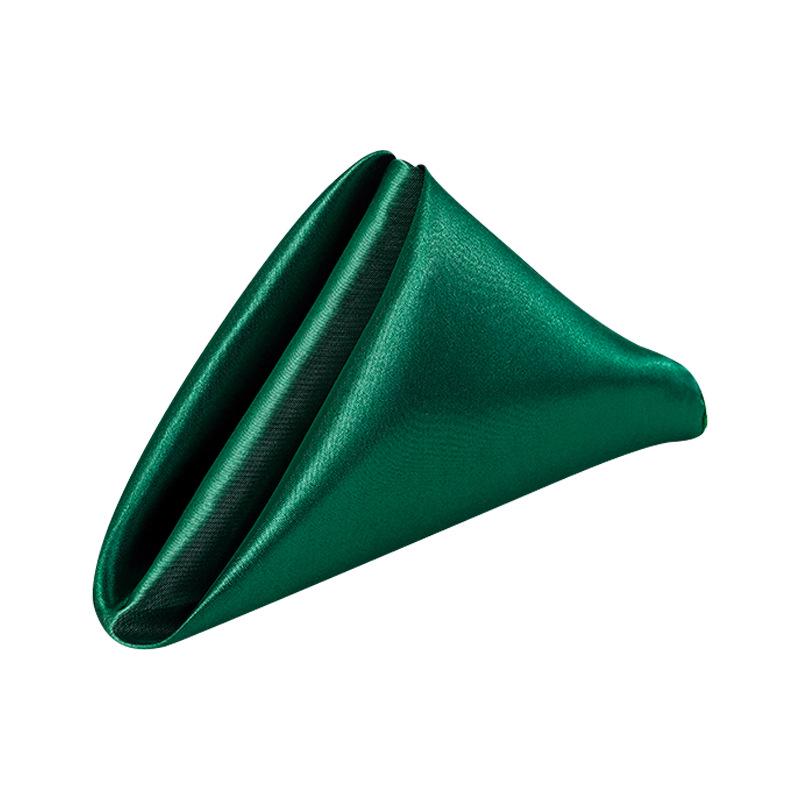 High-Density Satin Napkin – Wedding Style Solid Color Overlock Placemat Tablecloth with Flower Design.