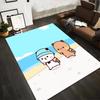 Adorable Cartoon Bear and Panda Walking by the Beach Pattern On a Cute Carpet Suitable for Use As an Anti-slip1 For1room and Bedroom Sofas