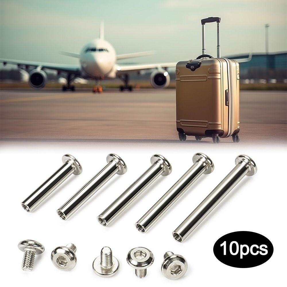 

10Pcs Replacement Luggage Wheel Repair Rivets Stainless Steel Nails Rivets for Luggage Accessories 30mm