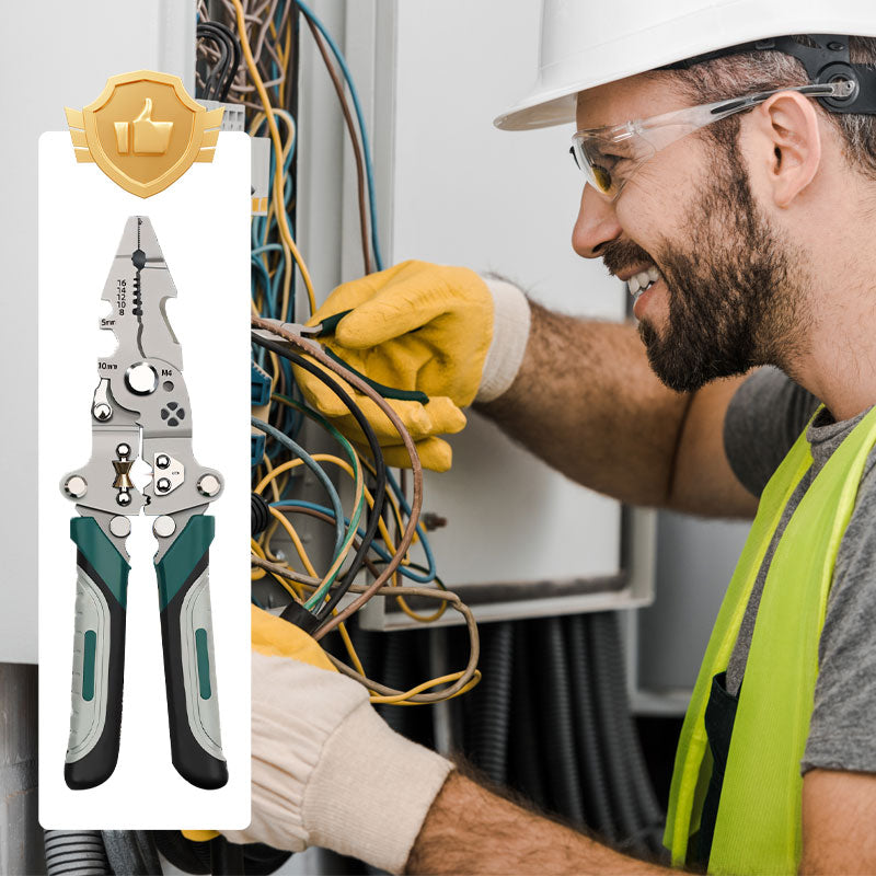 Multifunctional Foldable Wire Stripper And Cutter, Electrician Specific Wire Cutting Pliers Wire Stripping Crimping Pliers Tool