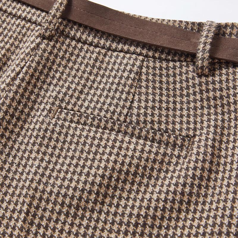 Xiangying Women's Wool Blend High-Waist A-Line Shorts