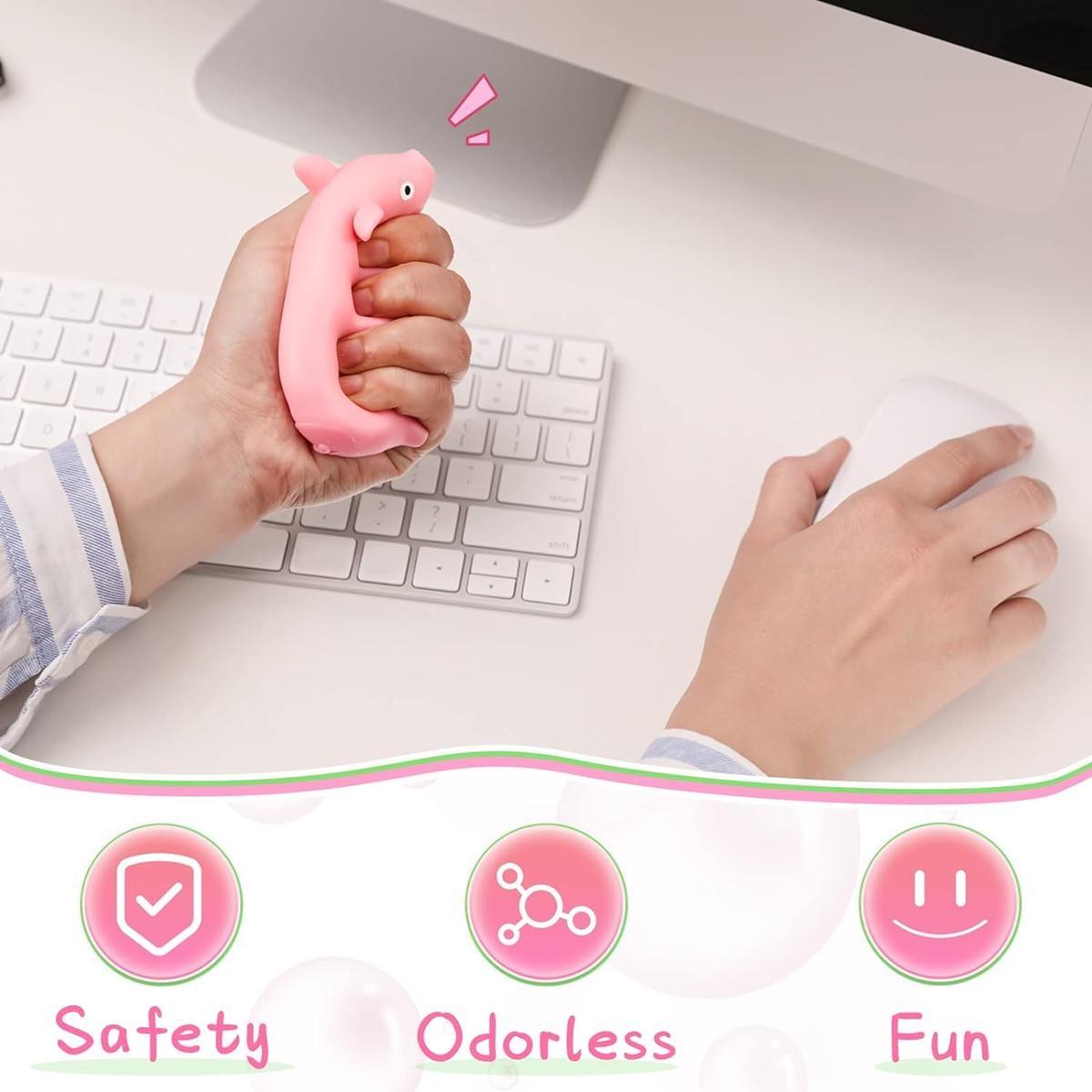 Squishy Pig Stress Squishy Piggie Squeeze Toy Anti-Anxy Забавная игрушка-свинья Игрушка — фото 4