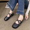 Round Toe Ladies Footwear Spring and Autumn Mary Jane Women's Flat Shoes Cheap Liquidation Casual Popular Stylish Social 39 Shoe