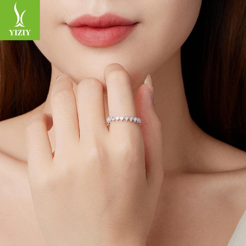 Shining Love Zircon Stud Earrings, Jewelry Set, Exquisite And High-End S925 Sterling Silver Bracelet.