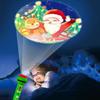 Christmas Children Projector Toy with 24 Slide Shows Simulation Projection Flashlight Luminous Toy Colors Patterns Cognition Educational Toy Christmas