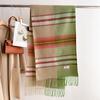 Striped Gradient Tassel Scarf Warm Unisex Winter Versatile Shawl