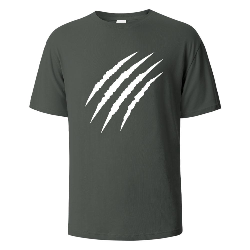 Claw Marks Simplicity Graphic TShirts Summer Breathable Comfortable Pure Cotton Tops For Men Women Oneck Oversize Men Clothing