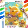 Winnie The Pooh Digital Oil Painting Diy Coloring Handpainted Filling Home Decoration Gift Wall Art Floral Summer Scenery Canvas