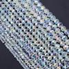 1 Strand/Lot Faceted Crystal Round Beads AB Color Rhinestone Ball Shape Bead for Jewelry Making DIY Bracelet Beading Accessories