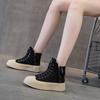 Thick-soled High-top Board Shoes Women's 2025 Autumn New Creative Casual Fashion Versatile Niche Female Student Casual Board Shoes