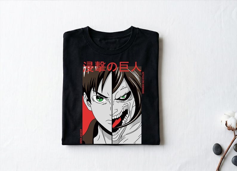 Eren Jaeger And Attack Titan Shirt Attack On Titan Shirt, Attack On Titan Gifts Shirt, Eren Yeager AOT Shirt 140