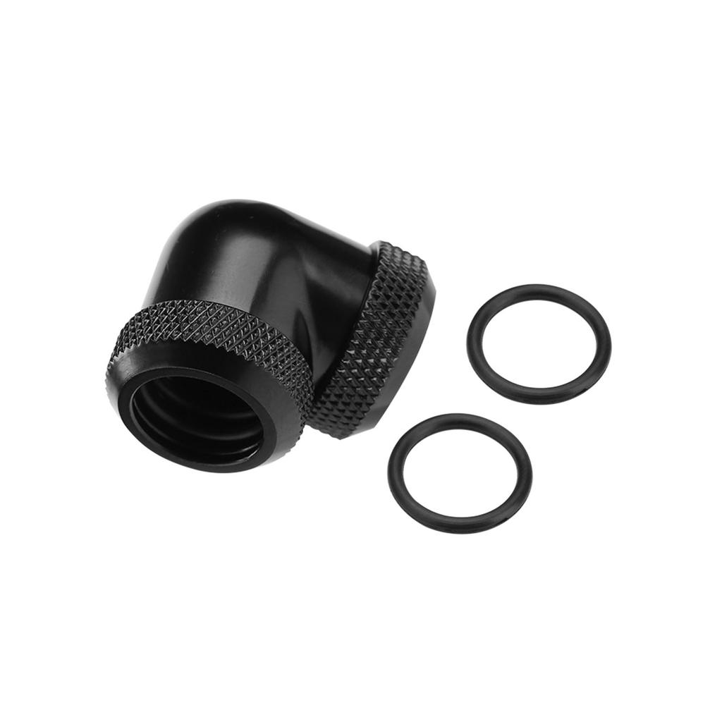 14mm OD DIY Twist 90 Degree Elbow Dual Hard Pipe Tube Connector Water Liquid Cooling