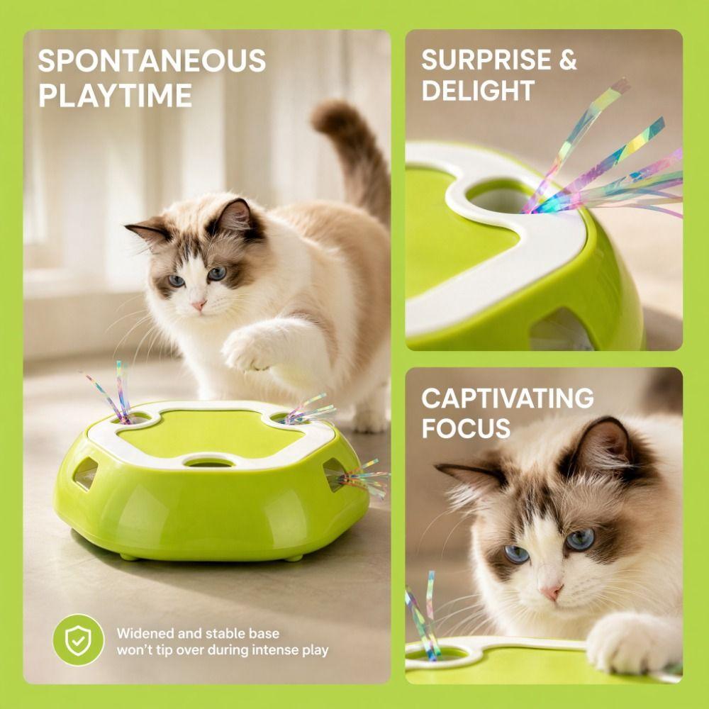 Smart Motion Activated Cat Toy Whack-A-Mole Interactive Cat Toy Indoor