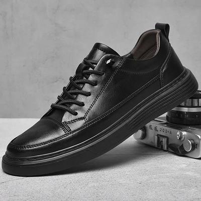 Neue Herrenschuhe aus echtem Leder Bequeme Outdoor-Sneaker Hohe Qualität Skateboard Freizeitschuhe Mode Sport Männerschuhe 2024