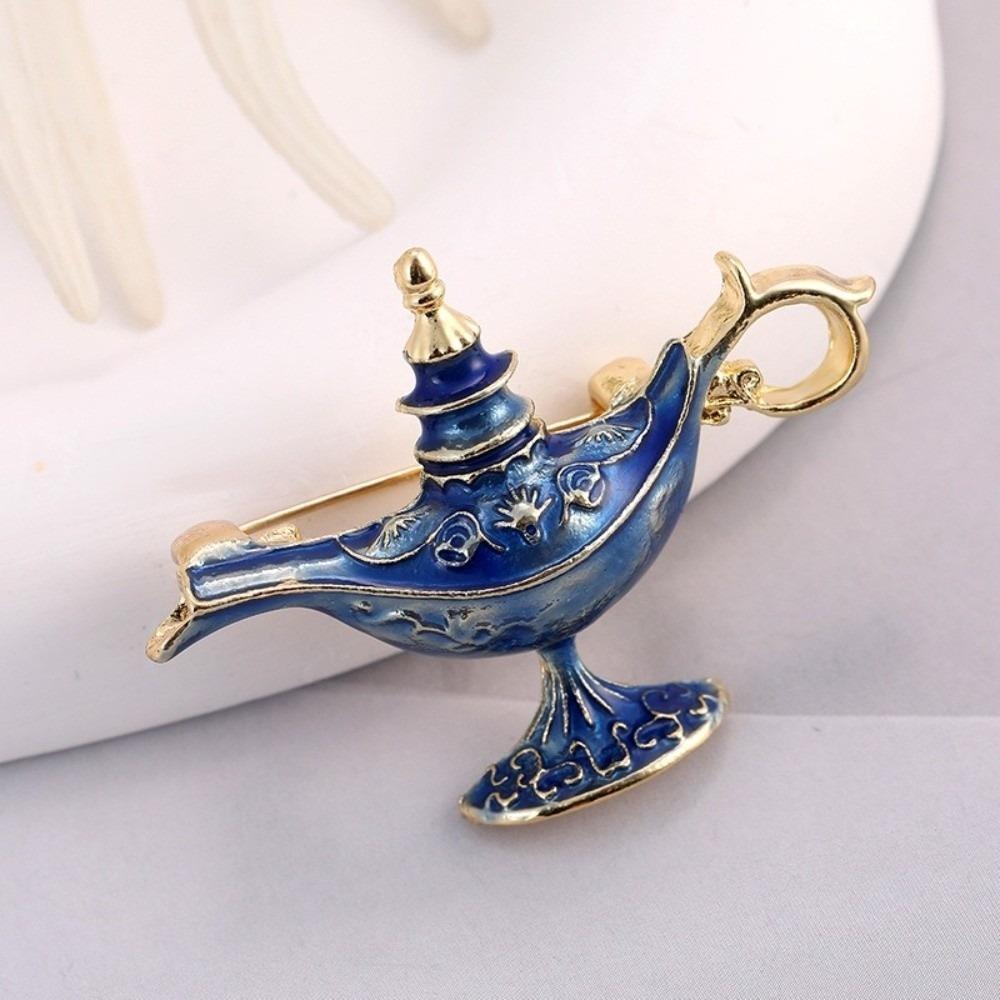 

Magic Tea Pot Lamp Brooch Retro Vintage Exotic Pin Fashion Aladdin Lamp Brooches Wedding Party