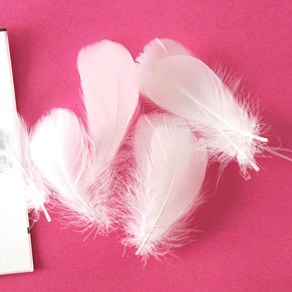 100Pcs White Feather Goose Feathers for Crafts DIY Wedding Party Halloween Decoration Goose Nagoire Feathers