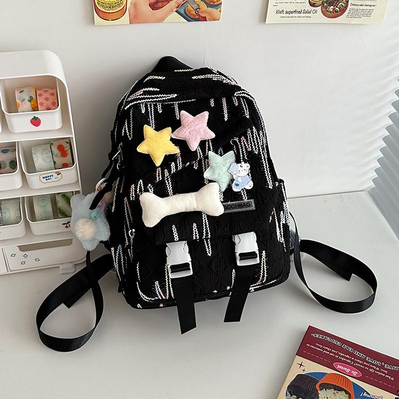 Lightweight Water-resistant Nylon Backpack Perfect For Travel And Daily Use чёрный