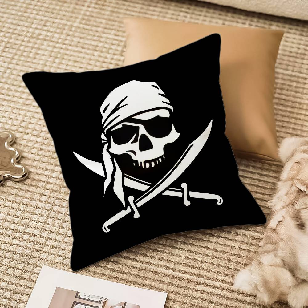 

S-череп C-скрещенные кости Наволочка Защита от пылевых клещей Невидимая молния Диван-кровать 12x12Inch