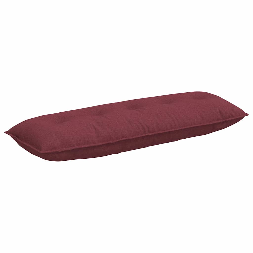 Back Cushion Burgundy Red 140 x 19 x 50 cm Fabric
