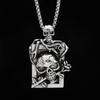 Rock Hip Hop Driedimensionaal Legering Schedel Roos Mannen Hanger Ketting