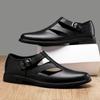 2025 Summer New Men's Sandals Hollow Breathable High Quality Men's Leather Casual Shoes Versatile Men's Loafers for Daily Use