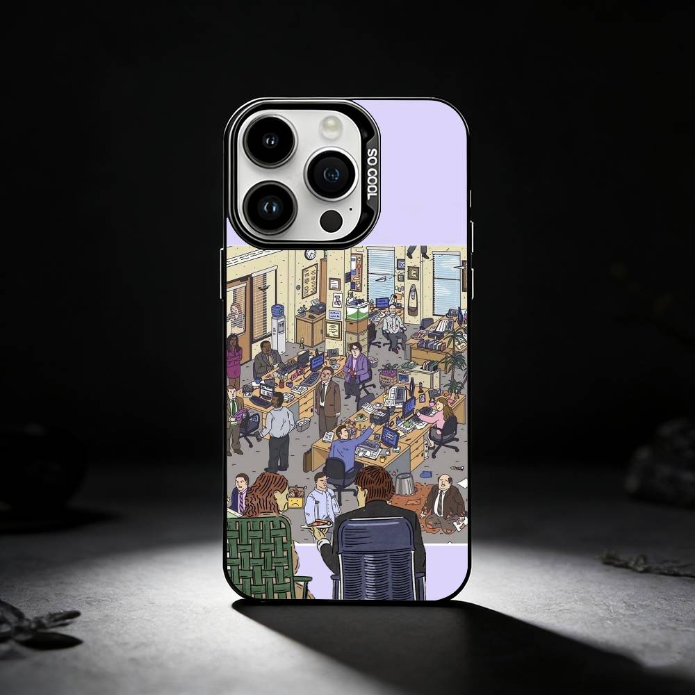 The O-Offices Hot Tv Show Phone Case For iPhone 17,16,15,14,13,12,11 Plus,Pro Max,XS,Colored silver phone case