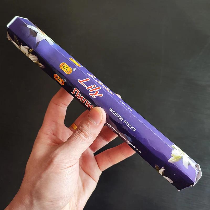 Y 20 Varillas/caja Incienso Indio Salvia Blanca Lavanda Aromaterapia LÍNEA PALO SANTO Varilla de Incienso Hogar Dormitorio Baño Fragancia para el Hogar Tibetano