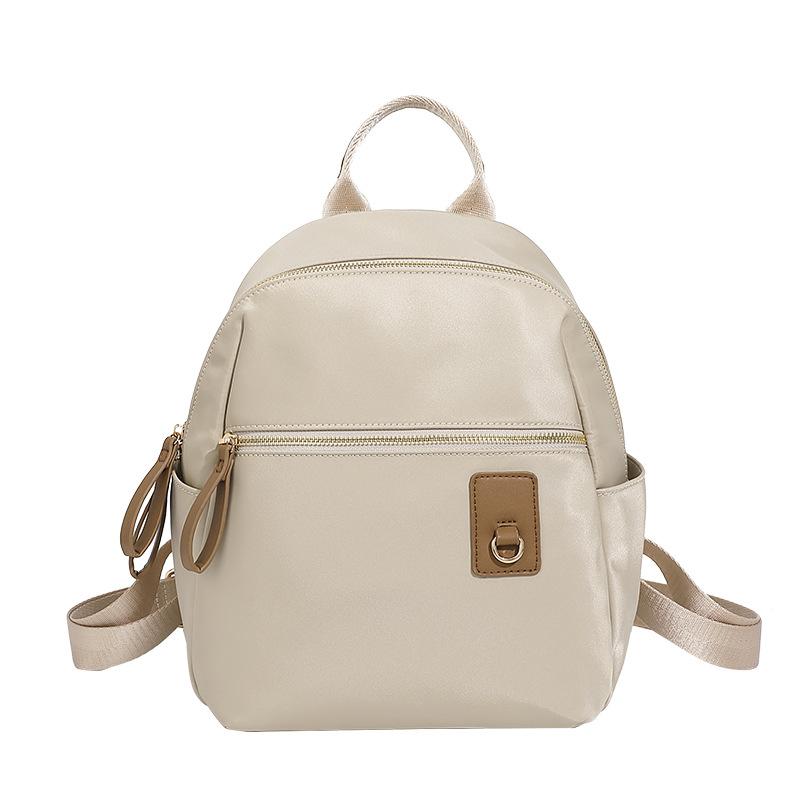 Oxford Cloth Shoulders Student Daily Commuting Backpack Large Capacity Multi-layer Korean Version Simple and Versatile Solid Color School Bag