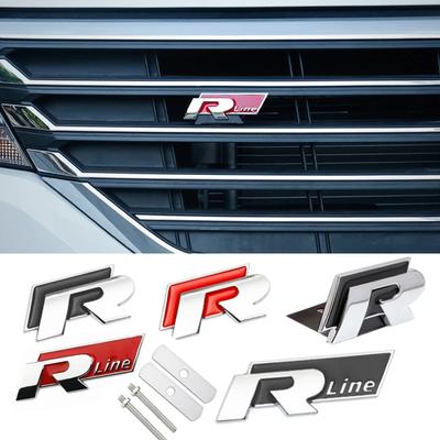 2025 Heiße Auto-Frontgrill-Kofferraum-Emblem-Aufkleber-Zubehör für Volkswagen GTI R-Line R Polo Golf Passat Scirocco Jetta Tigua