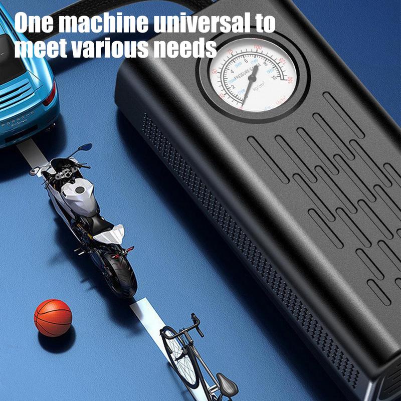 Car Tire Pump Cordless Tire Inflator With Pointer Pressure Gauge Portable Tire Pump Air Pump For Car Motorcycle Ball