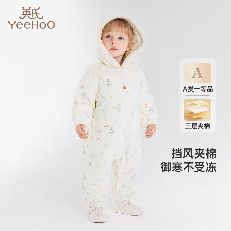 YEEHOO Baby Girls Winter Warm Padded Romper 90