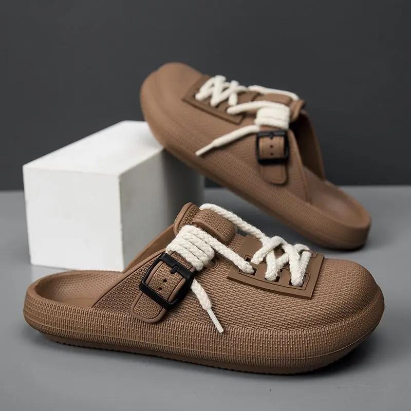Fashion Flat Male Slipper Soft Beach Men's Shoe Sabot High Quality Fashion Summer Sale Original Trend 2025 Casual Mascullino Y2k Slides