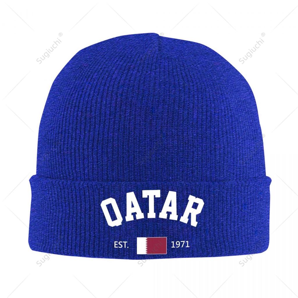 Knitted Hat Unisex Qatar EST Independence Day For Unisex Women Boys Winter Autumn Beanie Cap Warm Bonnet