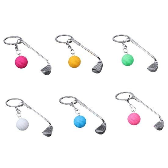 Keychain Pendant Zinc Alloy Texture Golf Charm Lightweight Portable Key Chain Backpack Bag Accessory