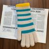 1 Pair Touchable Screen Striped Knitted Gloves Winter Women's Gloves  Autumn Winter Season