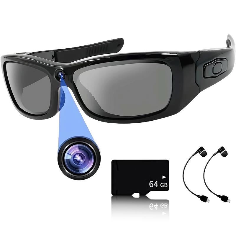 New HD Camera Glasses Wearable Polarized Lens DVR Video Surveillance Security Protection Video Cam For Outdoor Sports 2025