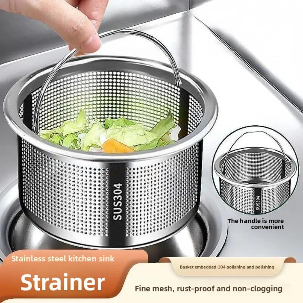 Drain Basket 304 Stainless Steel Household Filter Dishwasher Leakage Kitchen Sink