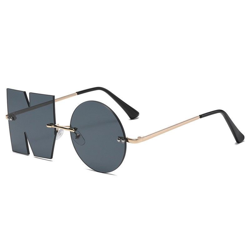 NO Styling Sunglasses Fashion Metal Frame Colorful Lenses Alien Eyewear Trendy UV Protection