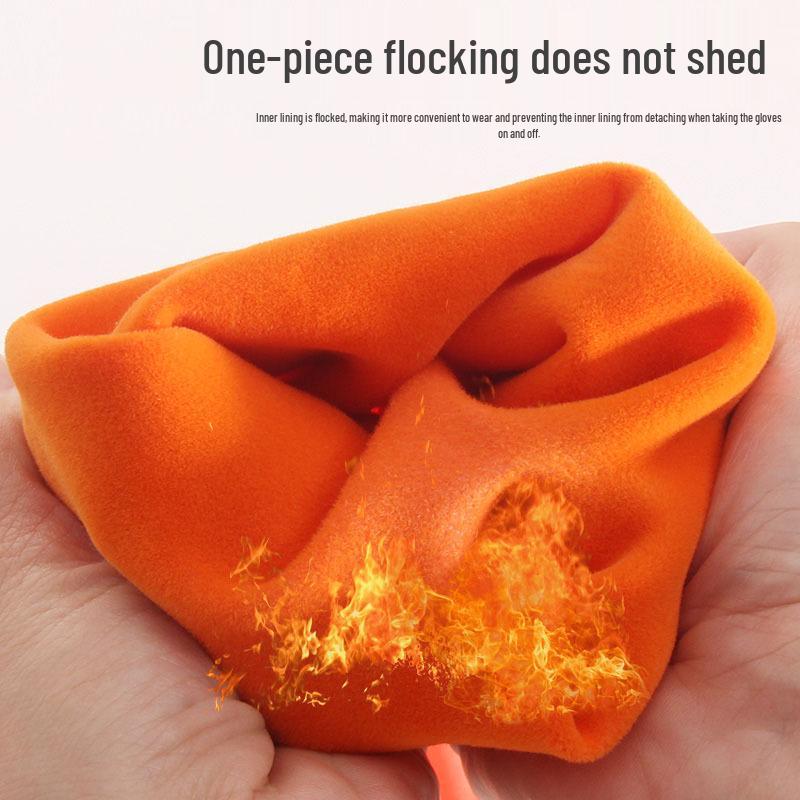 Waterproof Flocked Latex Gloves for Dishwashing & Household Chores