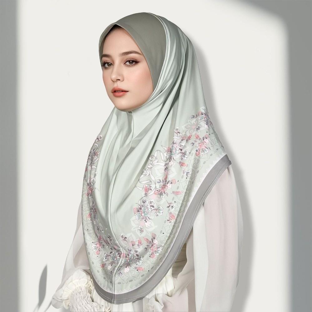 Breathable Printed Arab Lady Headscarf Multiple Colors Hijab Head Wrap Women