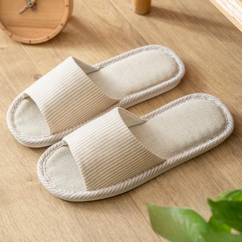 Grace Cotton Linen Indoor Slippers