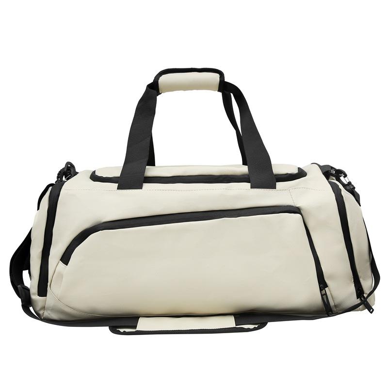 

Сумка для парных выездов, большая вместимость, с отделением для обуви, ручная дорожная сумка с подогревом, разделение для сухого и мокрого, можно использовать на выдвижной ручке, фитнес-сумка Small белый