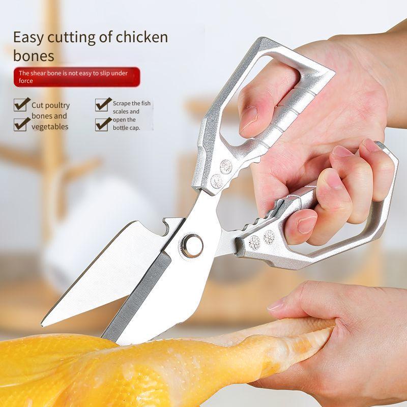 Multifunktionale Küchenschere aus Edelstahl: Verdickter Hühnerknochen